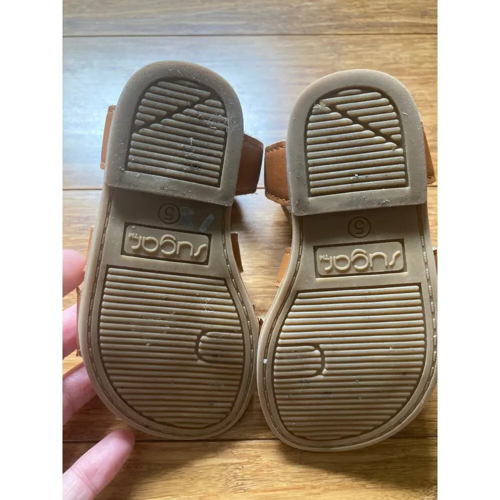 Sugar Little Girl Brown Sandals, Size 5